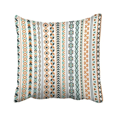 Native American Geometric Designs BPBOP Tribal Ethnic Aztec Abstract Mexican Native American Traditional Design Folk Geometric Pillowcase Pillow Cover 18x18 inches ()