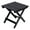 Black, variant on Shine Company Adirondack Square Cedar Wood Foldable Side Table in Black