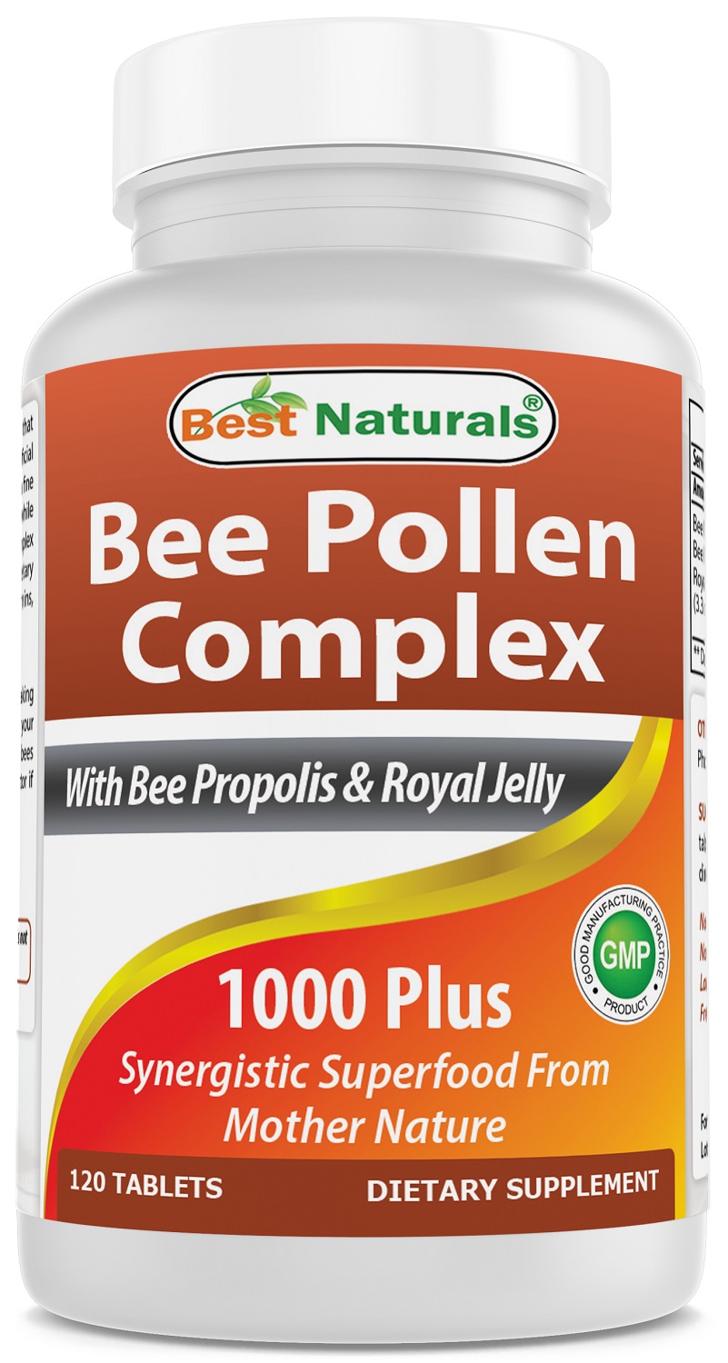 Best Naturals Bee Pollen Complex 1000 Mg 120 Tablets