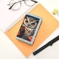 thumbnail image 7 of JIALIOU Nylon Trifold Card Wallet with ID Window Zipper Pocket for Men Women Teen Cool Owl with Rose, 7 of 7