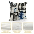 thumbnail image 4 of Qinduosi Merry Christmas Xmas Trees Blue and Black Throw Pillow Covers, Inch Christmas Winter Holiday Cushion Case Decoration for Sofa Couch Set of, 4 of 5