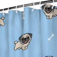 thumbnail image 3 of Cartoon Pug Dog Shower Curtain 84"x72" ,Bathroom Decorative Shower Curtains Set with 12 Hooks,Modern Waterproof Washable Shower Curtain, 3 of 6