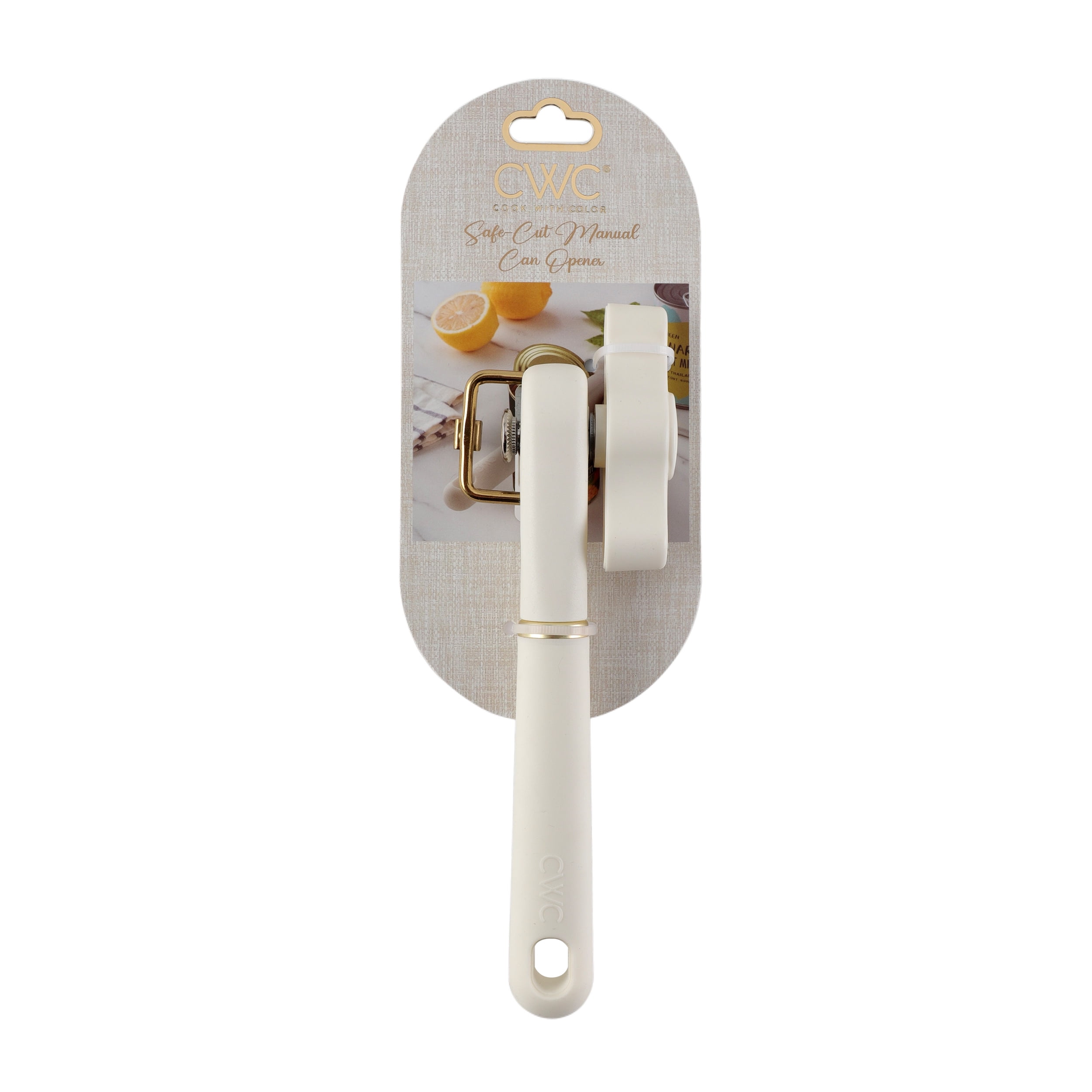 Cook with Color Manual Can Opener, Ergonomic Easy-Grip Handle and