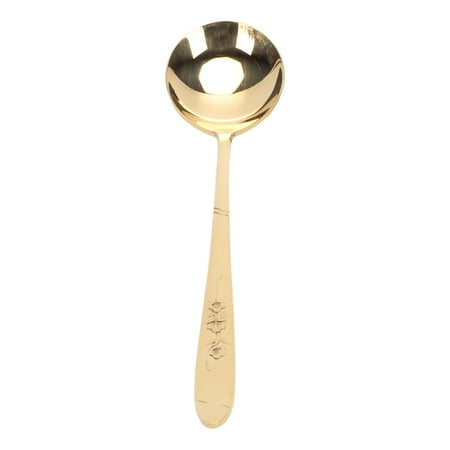 

Serving Spoon Elegant Style Convenient Practical Round Spoon Mirror Polished For Dinner Rose Type