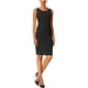 thumbnail image 2 of Vestido tubo de crepé sin mangas Kasper para mujer negro 10, 2 of 2