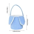 thumbnail image 3 of Bfogop Easter Basket Egg Hunt Bunny Baskets for Kids with Cute Rabbit Ears Storage Gifts Easter Gift Bags Tote Bags for Easter Party Decorations Egg Candy Gift Carry Bucket 9x9 Inch, 3 of 6