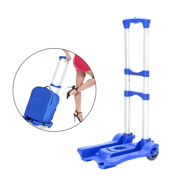 de mano plegable, carro de equipaje resistente de carga de 77 , construcción sólida para equipaje, uso personal, de viaje, de mudanza y de oficina Azul shamjiam camión de la carretilla de compras