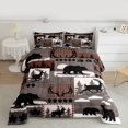 thumbnail image 2 of Feelyou Jungle Wildlife Teens Queen Comforter Set, Rustic Bear Deer Bedding Sets, Farmhouse Hunting Theme Reversible Bedding Comforter Set, Luxury Bedroom Decor, 3 Pieces, 2 of 8