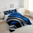 thumbnail image 3 of Homewish Adults Abstract Stripes Lines 3 Pieces Queen Comforter Set,Gradient Geometric Ultra Soft Bedding Sets,Vintage Aesthetic Bedding Comforter Set Breathable,Lightweight Room Decor, 3 of 8