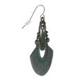 thumbnail image 4 of Turquoise Patina Teardrop Dangle Earrings, Platinum Ear Wires, 4 of 4
