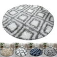 thumbnail image 3 of 1 Pc Simple  Carpet 60cm Diameter Non-Slip Area Rug Rugs Floor Carpet For Entryway Bedrooms  Small Rainbow, 3 of 7