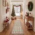 thumbnail image 2 of KUETH 2'x5' Christmas Machine Washable Runner Rug, Non-Slip Rugs for Kitchen, Hallway and Entryway, Beige, 2 of 8