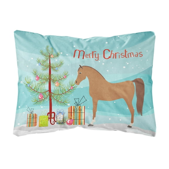 Carolines Treasures BB9278PW1216 Arabian Horse Christmas Canvas Fabric Decorative Pillow, Teal, 12H x16W, multicolor