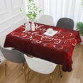 thumbnail image 4 of Coolnut Happy Valentine's Day Rectangle Tablecloth,Valentine's Day Mother's Day Kitchen Decoration Dinner Rectangular Table Cover for Party Holiday Hotel BBQ-Machine Washable 54x72In, 4 of 7