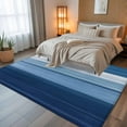 thumbnail image 5 of 6x9 Area Rugs, Blue Ombre Stripe Non-Skid Rubber Backing Large Rectangle Rugs - Living Room Bedroom Home Office, Farmhouse Striped Modern Abstract Art Indoor Floor Mat Carpets Washable Rug, 5 of 9