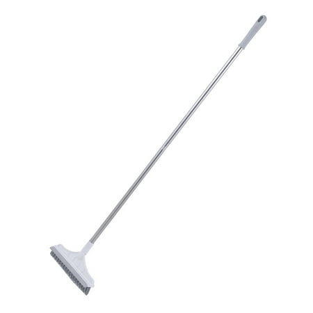 

2 In 1 V Shaped Floor Brush Tile Adjustable Household Long Handle With Squeegee