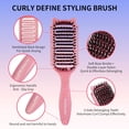 thumbnail image 4 of 2 Pack Curly Defining & Detangling Brush - With Boar Bristle & 3 Styling Comb Tools – Shine to Shape & Define Natural Curl Waves & Coils - Vented Anti-Frizz Wet or Dry Hair for Women Men Kids, 4 of 4