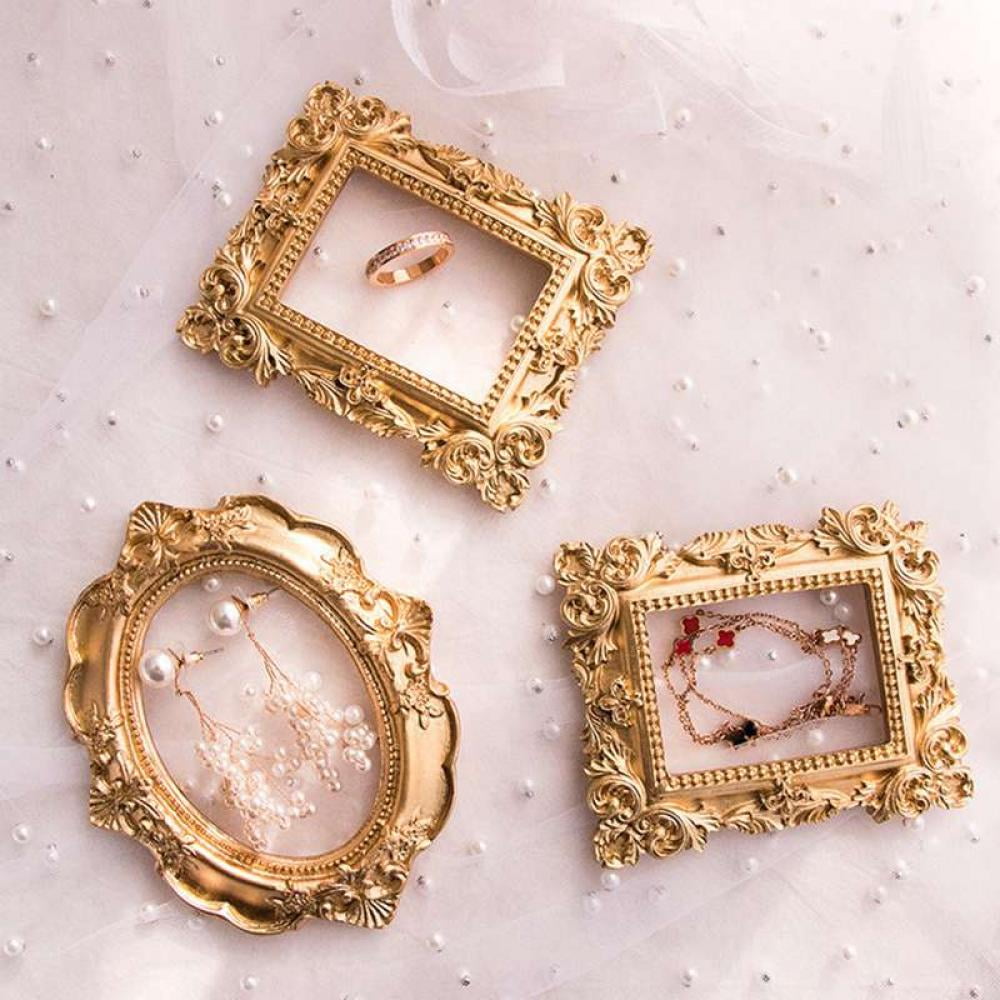  Gold Vintage Baroque Ornate Antique Picture Frames ~ Set of 3  Frames for 4 x 6 inch photos, ~ Perfect for Wedding Vacation Graduation Or  Any Milestone Photo