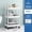 White -3 layers, variant on Versatile 3 Tier Utility Rolling Cart with- Reinforced Handles,Ideal for Kitchen, Bathroom, Craft Room,Versatile for Nursery