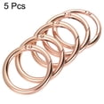 thumbnail image 3 of Unique Bargains Boucle à Ressort Ronde en Alliage de Zinc 51x39x6mm, Or Rose 5 Pack, 3 of 5