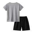 thumbnail image 7 of larppty Pajamas for Boys Cute Short Sleeve and Shorts Sleepwear 2PCS Big Kids PJS Nighty Clothes(11-12 Years,Grey), 7 of 7