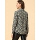 thumbnail image 5 of Camisa con estampado floral Allegra K con Botones Y Cuello en punta Negro S, 5 of 6