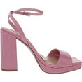 thumbnail image 2 of Steve Madden Camaron Pink Patent Ankle Strap Squared Open Toe Platform Sandals, 2 of 3