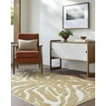 thumbnail image 2 of BoutiqueRugs Keto Contemporary Area Rug - Machine Washable - White, Mustard - 5' x 7'2", 2 of 6