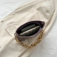 thumbnail image 2 of Bolsa para axilas para mujer Bolsa de compras con monedero de PU con patrón de cocodrilo simple (púrpura) Tmvgtek Para Estrenar, 2 of 9