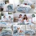 thumbnail image 5 of Green Sea Turtle Duvet Cover Set King Size, Ocean Coral Starfish 4 Piece Soft Microfiber Bedding Set with 1 Duvet Cover, 1 Flat Sheet, 2 Pillowcases, 5 of 9