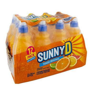 Sunny D, Acidulée Originale, 500 mL, Pack de 12