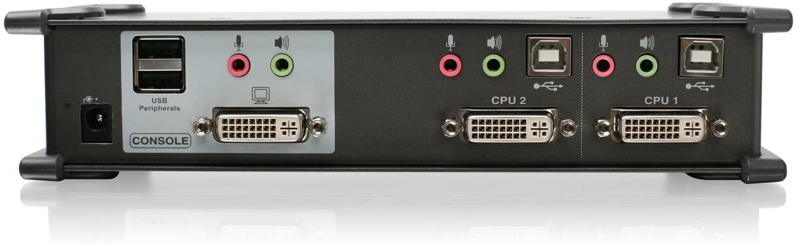 2PORT DVI KVMP SWITCH W/CABL AUDIO MIC USB 2.0 TAA COMPLIANT