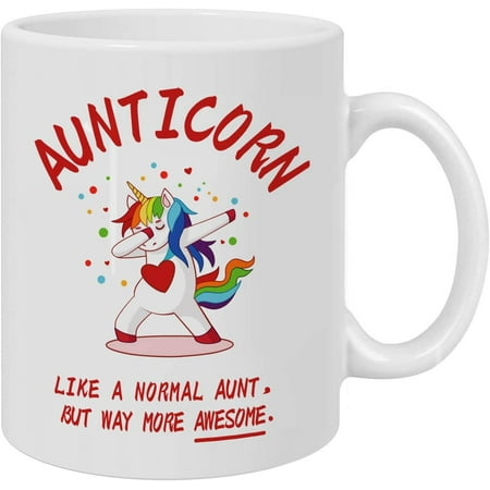 

Funny Coffee Mug Tea Cup Inspirational Quote For Women - Aunt Ever Gifts from Niece or Nephew - Birthday or Mothers Day Idea - Aunticorn Funny Coffee Mug - 11 oz
