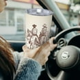 thumbnail image 6 of Fotbe Cowboys Riding Horses Pattern 20 oz Tumbler Stainless Steel Vacuum Insulated Coffee Ice Cup Double Wall Travel Flask Leak-proof Coffee Cup-Without Straw, 6 of 8