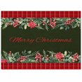 Area Rug Indoor Carpet, Merry Xmas Winter Poinsettia Flowers Berry
