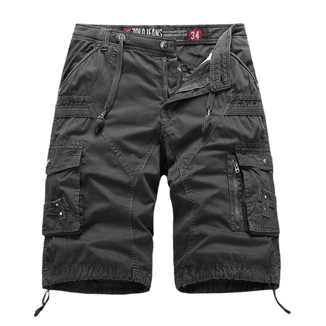 Pantalones cortos de herramientas para hombres Pantalones casuales sueltos Capris con múltiples bolsillos para hombres Pompotops ulkah936663