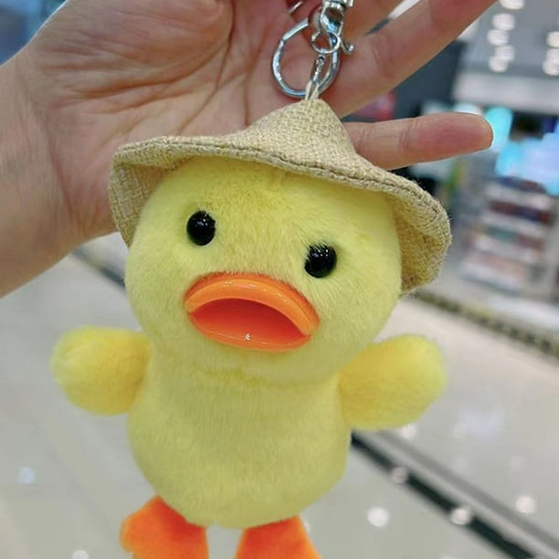 Lindo Llavero de Pato de Peluche, Colgante de Peluche Suave para Bolso Mochila Con DecorAción Versátil, Opcio de Regalo Ideal