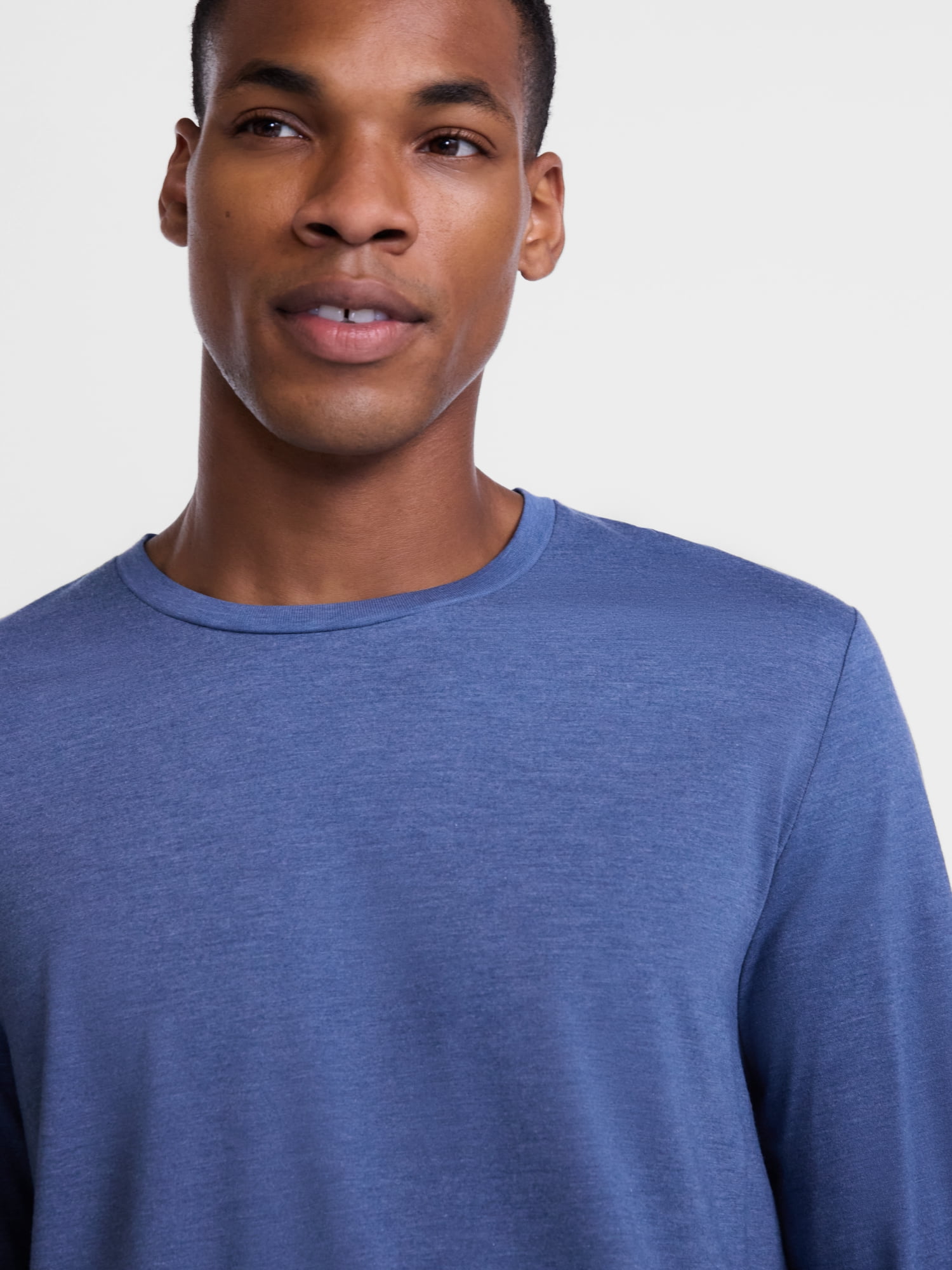 Athletic Works Men's and Big & Tall Men's Tri-Blend Tee with Long Sleeves, Sizes XS-4XLT