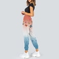 thumbnail image 4 of Gibobby pantalones colombianos de mujer Pantalones de chándal con bolsillo para mujer, estampado, cómodos, de cintura alta, para entrenamiento, salón atlético, informales, para correr (Rojo, S), 4 of 5