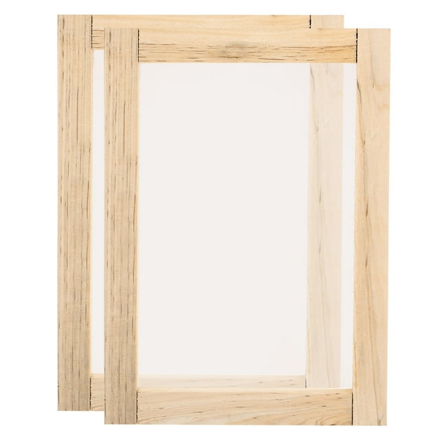 Unique Bargains Silk Screen Printing Frame Kit 40x30cm Wooden with 120 Mesh, 2 Pieces