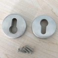 thumbnail image 4 of Tapas de ojo de cerradura de acero inoxidable con escudos de cerradura de puerta Desmontables de textura cepillada con tornillos (plata) JFHHH pequeña, 4 of 5
