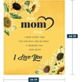 thumbnail image 2 of Best Mom Blanket from Daughter Son Mothers Day Blanket for Mom Mothers Birthday Gift Blanket for Mom Yellow I Love You Dear Mom Letter To My Mom Throw Blanket Floral Blanket for Couch Bed 50x60, 2 of 6