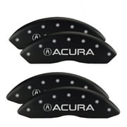 MGP 4 Caliper Covers Engraved Front & Rear MGP Matte Black finish silver ch