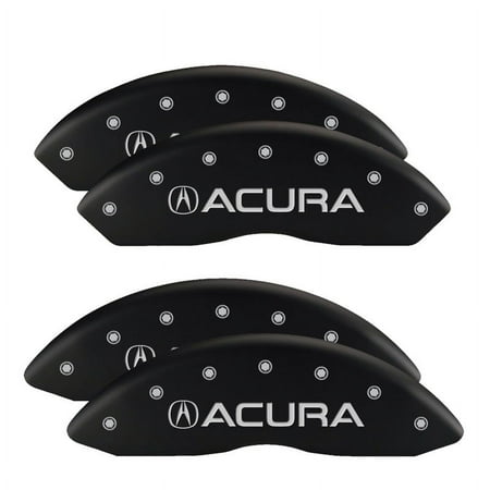 MGP 4 Caliper Covers Engraved Front & Rear MGP Matte Black finish silver ch
