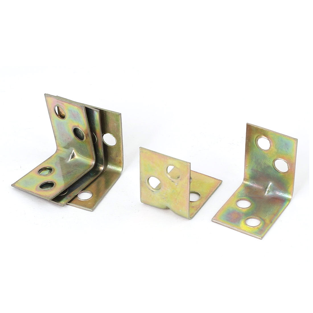 Right Angle Bracket Corner Brace Joint 0.83" x 0.83" 4 Holes 5pcs