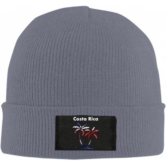 Funny Costa Rica Beanie Hat for Women Men Winter Hat Cuffed Winter Beanie Warm Skull Cap Plain Knit Hat Cap