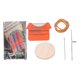thumbnail image 1 of 10 Hooks Mini Loom Machine Household Small Weaving Loom Machine with 6.5cm Wooden Board for Hand Craft DIY Weaving Orange Triangle, 1 of 4