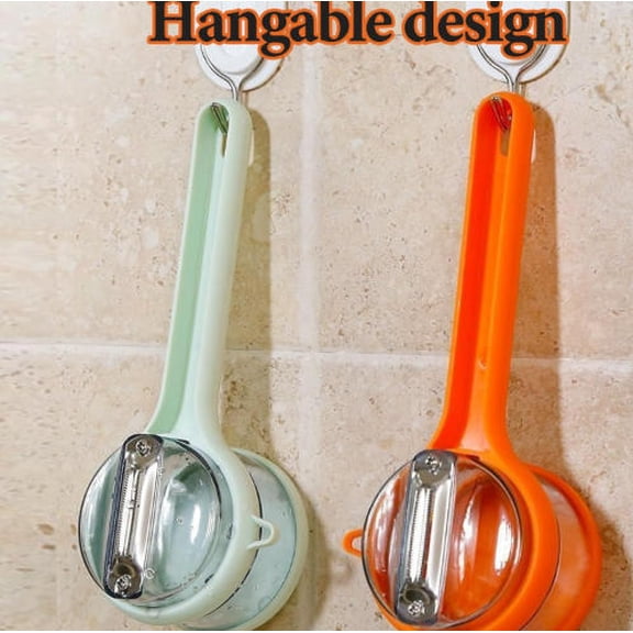 Peeling Knife with Storage Box, 2026 New with Box Storage Kitchen Special Fruitpeeler, Fruit and Vegetable Peeler with Container, Double-Sided Stainless Steel Peeler Gadgets | Easy to Use (2 All)