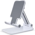 thumbnail image 1 of Foldable Cell Phone Holder Stand Extendable Adjustable Phone Holder Cradle for iPhone 13 12 11 and All Smartphones, 1 of 5