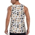 thumbnail image 3 of Fotbe Cute Cats Pattern Men's Quick Dry Workout Tank Top Gym Muscle Tee Fitness Bodybuilding Sleeveless T Shirt Breathable Workout Shirt-Small, 3 of 9